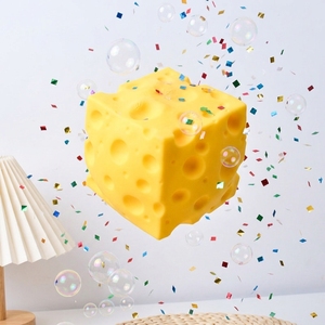 Novedoso Cubo de Queso Triangular Blandito Antiestrés, Bola de TPR Rellena de Harina de Ascenso Lento, Juguete Sensorial para Aliviar el Estrés y la Ansiedad al por Mayor - Product Image 6