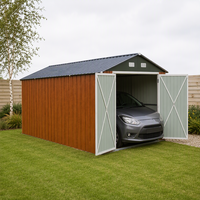 Abri de voiture métallique entièrement fermé, abri de voiture en acier, remise de rangement extérieure, garage de jardin, abri de stationnement pour véhicule, imperméable et antirouille
