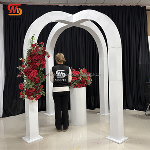 Cadre <span class=keywords><strong>en</strong></span> métal blanc de style château royal lisse <span class=keywords><strong>pavillon</strong></span> de chuppah mariage princesse Mandap décor d'événement - Product Image 6