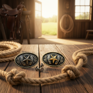 Conchos de Hebilla de Doble Tornillo de Aleación de Alta Calidad con Patrón de Estrella, 29x44mm, Impresión por Transferencia Térmica, a la Moda para Cuero, Venta al por Mayor - Product Image 5