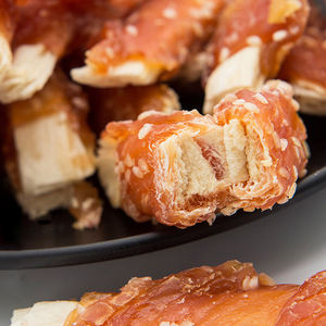 Хит продаж, сухие собачьи закуски с высоким содержанием белка и низким содержанием жира, курица с треской и кунжутом, полезный корм для домашних животных из сырого мяса - Product Image 4