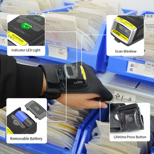 Lecteur de codes-barres sans fil EFFON GS02, gants mains libres, avec NFC USB, compatible Zebra 4107, pour la logistique d'entrepôt et la gestion des stocks - Product Image 4