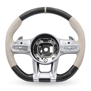Volante de Fibra de Carbono Personalizado de Alta Calidad para <span class=keywords><strong>Mercedes</strong></span> <span class=keywords><strong>Benz</strong></span> ML350 CLK500 CLS63, Disponible en Stock - Product Image 1