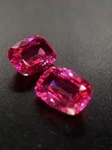 Coussin rectangulaire coupe fantaisie pierre précieuse de laboratoire rose intense 15*11mm diamant en vrac de grande taille pour la fabrication de bijoux de bague de pendentif - Product Image 3