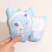 Vigreat 2023 pas de quantité minimale de commande personnalisé pas cher en gros dessin animé 3D oreiller porte-clés personnalisé faire 2 voies porte-clés en peluche