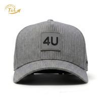 Gorra Trucker de Malla Transpirable T&L 4U, 6 Paneles, Ajustable, Unisex, Gris, Deportiva, de Moda, para Viajes, con Logotipo de Goma en Relieve y Bordado 3D