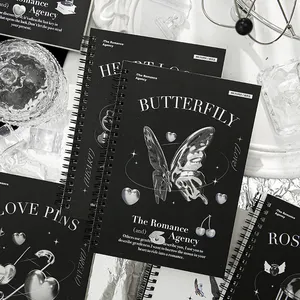 Mr. paper 4 Design / 50 Seiten Notizbuch Butterfly Series Romantischer Loseblatt-Notizblock Memopad Taschenbuch für Whiting Journal