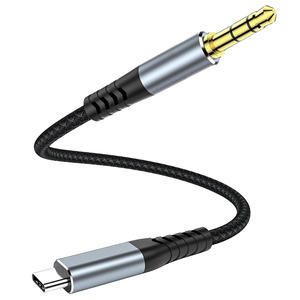 Nouvel <span class=keywords><strong>adaptateur</strong></span> audio stéréo Hi-Fi USB-C vers TRS 2024, câble tressé <span class=keywords><strong>auxiliaire</strong></span> mâle Type-C vers 3,5 mm pour casque et voiture - Product Image 1