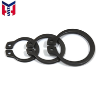 C-Type Shaft Circlip Bearing External Retaining Ring Steel Black Elastic Buckle 65Mn Manganese DIN Standard 12.9 Grade