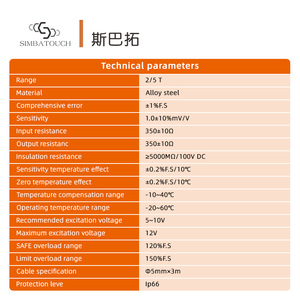 Capteur de force de poussée de précision pour la pesée de matériaux sur convoyeur à bande avec sortie stable - Product Image 4