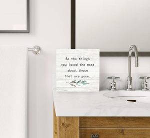 SRADMO Scatola Commemorativa in Legno Massello con Scritta 'Be the Things You Loved Most Those Are Gone', Rustica, Autoportante, per Ufficio e Scrivania - Product Image 6