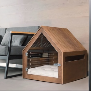 Casa <span class=keywords><strong>de</strong></span> <span class=keywords><strong>Madera</strong></span> <span class=keywords><strong>de</strong></span> Lujo Personalizada <span class=keywords><strong>para</strong></span> Gatos y <span class=keywords><strong>Perros</strong></span>, Cama <span class=keywords><strong>para</strong></span> Mascotas en Forma <span class=keywords><strong>de</strong></span> Casa con 3 Opciones <span class=keywords><strong>de</strong></span> Tamaño, Venta al Por Mayor - Product Image 5