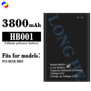 Batterie rechargeable au lithium-ion personnalisable de haute qualité 3800mAh HB001 pour <span class=keywords><strong>Reeder</strong></span> P13 BLEU 2021 - Product Image 1