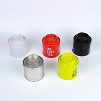 Nouveauté Boîte à thé colorée en fer blanc hermétique, personnalisable, ronde, pour café, qualité alimentaire, pour poudre de matcha et sucre