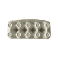 Conteneur d'oeufs en pâte de papier moulé en vrac bon marché 12 cellules boîte de plateau d'emballage d'oeufs de caille 15 unités d'emballage Carton d'oeufs en pulpe naturelle/blanche
