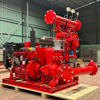 Ensemble de pompe à incendie diesel montée avec armoire de commande à démarrage automatique, en acier inoxydable, modèle EDJ-1, compatible OEM