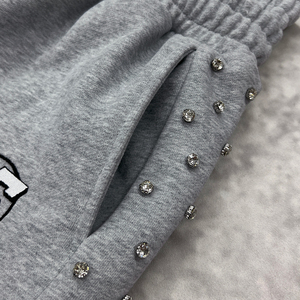 กางเกงขาสั้นเบอร์มิวดาสำหรับผู้ชายกางเกงขาสั้นซับเหงื่อทำจากผ้าฝ้ายประดับพลอยเทียมทันสมัยสำหรับฤดูร้อน - Product Image 4