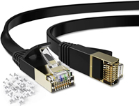 Câble LAN plat haute vitesse Gigabit 6 pieds RJ45 Cat7 câble de raccordement réseau Internet blindé 10Gbps câble Cat7
