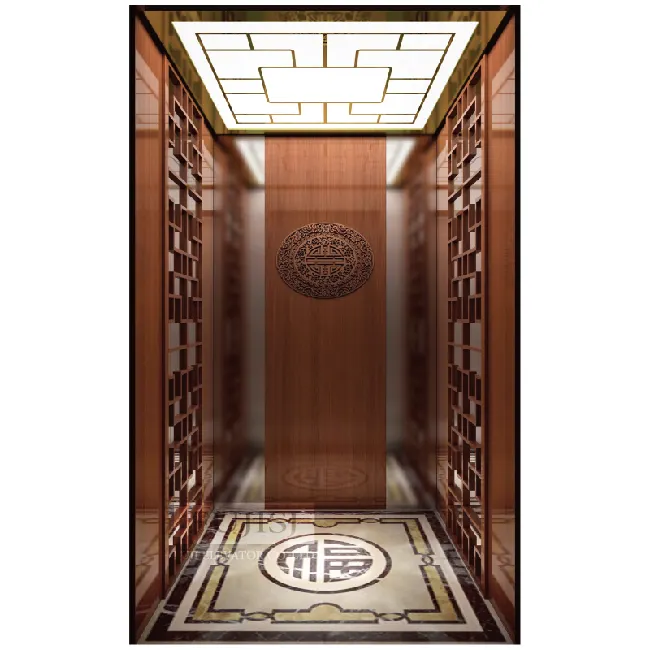 Ascenseur avec design délicat Ascenseur pour la maison Ascenseur en placage de bois
