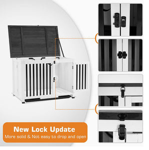 מחיר סיטונאי עץ מתקפל ברזל קטן כלב כלוב מקורה לחיות מחמד בית רהיטים עם דפוס מוצק עבור כלבים קטנים - Product Image 3