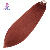Extensions de cheveux synthétiques longues résistantes à la chaleur pour femmes, queue de cheval avec bande élastique, postiche naturel en fibre synthétique haute température