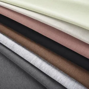 Respirant 220 gsm tricoté coton t-shirt tissu 45% coton 55% polyester tissu pour t-shirts