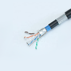 <span class=keywords><strong>BC</strong></span> o CCA SFTP Cable de red 23AWG Cat6 Cable blindado Cable Lan con tira de acero Exterior Tres fundas - Product Image 3