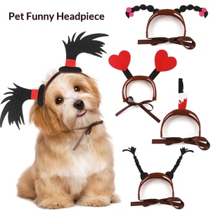 Diadema con disfraz para mascotas, divertida peluca para gatos y perros, accesorios lindos para el cabello para cosplay, para fiestas <span class=keywords><strong>de</strong></span> Halloween y accesorios para fotos. - Product Image 1