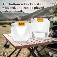 Sac d'emballage transparent en plastique sans BPA, haute barrière, 4L 5L, avec grande poignée et bec verseur, pour eau, bière et autres liquides, idéal en cas d'urgence