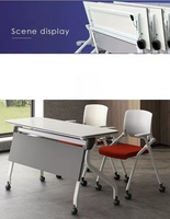 Cloison de bureau pliante rétractable combinaison efficace de meubles de bureau table de conférence à coutures mobiles