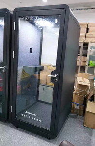 Cabine de bureau en acier noir pour jardin, cabine de <span class=keywords><strong>confession</strong></span> moderne et silencieuse avec isolation acoustique STC30dB pour centres commerciaux et hôpitaux - Product Image 5