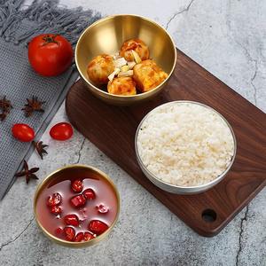 ชามใส่อาหารกันความร้อนสองชั้นทำจากสเตนเลส304ทองชามใส่อาหาร<span class=keywords><strong>ข้าวต้ม</strong></span>และซอสก๋วยเตี๋ยว - Product Image 3