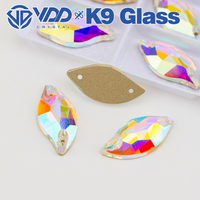 VDD Vente en gros de strass en cristal K9 de qualité supérieure à coudre, pierres plates à coudre pour vêtements, bricolage, robes de mariée