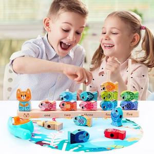 <span class=keywords><strong>Juego</strong></span> de Pesca de Gato Pequeño Clásico y Popular de Alta Calidad, <span class=keywords><strong>Juego</strong></span> de Emparejar, Juguetes Educativos de Madera para Apilar y Aprender Matemáticas - Product Image 4