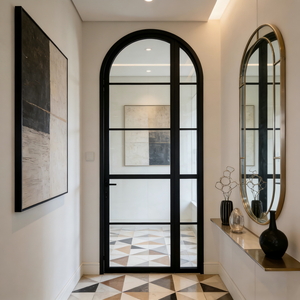 <span class=keywords><strong>Puerta</strong></span> de metal y vidrio Hotian Anhui para <span class=keywords><strong>cocina</strong></span> francesa, <span class=keywords><strong>ventana</strong></span> abatible de hierro forjado <span class=keywords><strong>con</strong></span> rejilla acabada - Product Image 3
