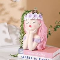 Pot de fleurs en résine en forme d'animal, décoration créative pour aménagement paysager, pièce décorative pour jardin de table, balcon, pot à succulentes, cadeau