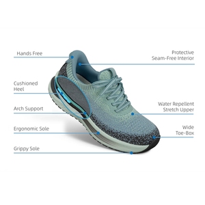 Sepatu Medis dengan Sol Empuk Harga Pabrik, Mendukung Lengkungan Kaki, Mengurangi Tekanan Kaki, Sepatu Berjalan, Sepatu Ortopedi untuk Penderita Diabetes - Product Image 4