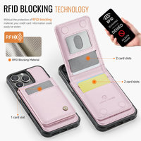 CaseMe étui de téléphone sans fil original pour iPhone 16 Pro Max étui portefeuille pochette mode cartes RFID pour Samsung A16 A36 A55 A15 étui