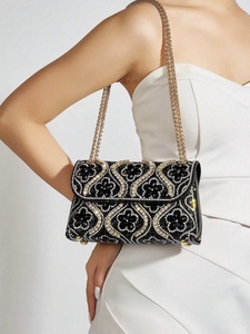 Bolsos de Noche Elegantes de Diseño Inspirado en Bell para Mujer, Bolso de Mano con Cadena, Logotipo Personalizado, Bolso Tote de Lujo de Marca Famosa - Product Image 2