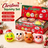 Jouet anti-stress à presser en TPR, série Ugly-Buddy de Noël, à rebond lent, Père Noël et Boulette Vapeur, pour fêtes, filles et garçons