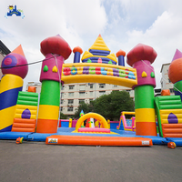 Parc d'attractions gonflable de PVC de 0.55mm, parc d'amusement d'enfants de partie extérieure, terrain de jeu d'intérieur gonflable