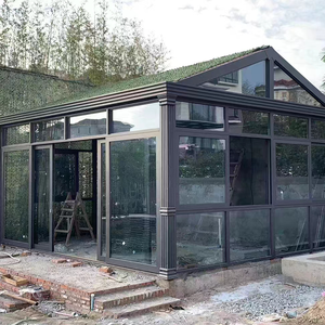 Di alta qualità bianco classico vetro case giardino esterno veranda libera in stile francese case verdi pergolato di vetro - Product Image 5