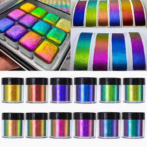 SH Polvere Glitter Magica Effetto Specchio Camaleonte 12 <span class=keywords><strong>Colori</strong></span> di Alta Qualità per Nail Art Fai da Te e Ombretto - Product Image 2