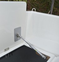 YC134 quai de levage d'écoutille de bateau prend en charge les ressorts à gaz en acier inoxydable jambe de force à gaz réglable