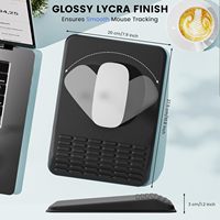 Tapis de souris ergonomique avec support de poignet en gel, base en silicone antidérapante, surface lisse confortable, tapis de bureau pour joueur de bureau