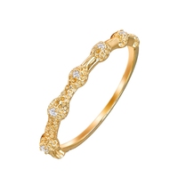 Bague Baguette Magique Mlluki Factory en Argent Sterling 925 Plaqué Or 14K avec Zircon et Design Abeille Personnalisé