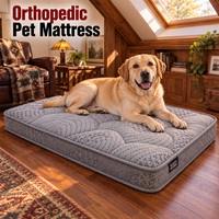 Matelas orthopédique pour chien en gros avec noyau en fibre de coco et hauteur de 8 cm, bordure matelassée étroite et ourlet fini