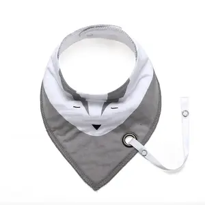 100% Algodão Orgânico Infantil Drool Bibs Menino recém-nascido Menina Burp Pano Triângulo Forma Digital Impressão Ambiental Baby Bibs Bandana