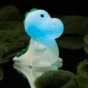 Cute Dinosaur <b>LED</b> Fancy Small Silicone <b>Night</b> <b>Light</b> with 7 Color <b>Lights</b> for Baby Nursery and Kids Bedroom Lamp - Product Image 6