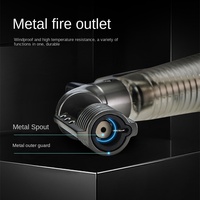 Briquet à flamme jet coupe-vent personnalisé avec logo, briquet électronique transparent gonflable en plastique au butane pour cadeau de la Saint-Valentin